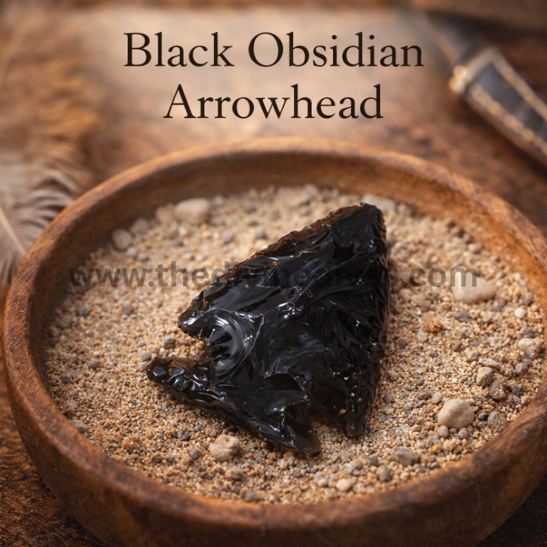 Natural Black Obsidian Arrow Head