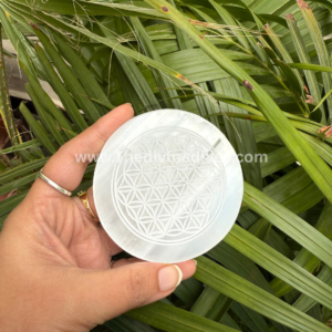 3 Inch Selenite Round Printed Plate