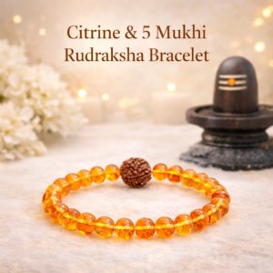 Citrine & Rudraksha Bracelet